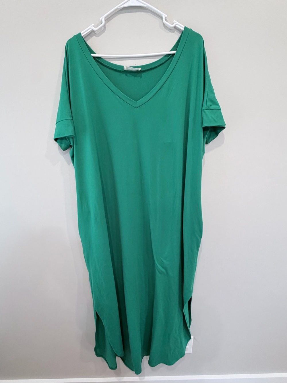Zenana Outfitters Emerald V-Neck Tunic Dress